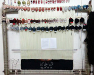 عکس و تصویر تابلو فرش چله ابریشم کت مشکی