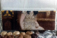 مراحل پایلنی بافت تابلو فرش دستباف عکس دختر بچه فرش خورشید تبریز