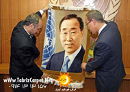 عکس تصویر تابلو فرش چله ابریشم گل ابریشم بافته شده در فرش نریمانی تبریز خورشید دستباف