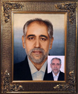 تابلو فرش دستباف سفارشی ، چهره شخصی اقا چله ابریشم